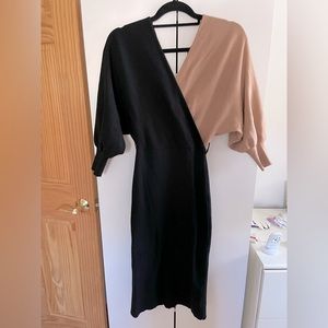 Petal and Pup Nate Dress Black/Beige